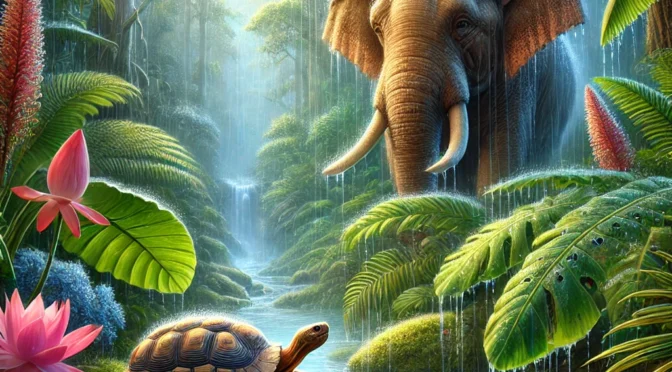 THE ELEPHANT AND THE TORTOISE